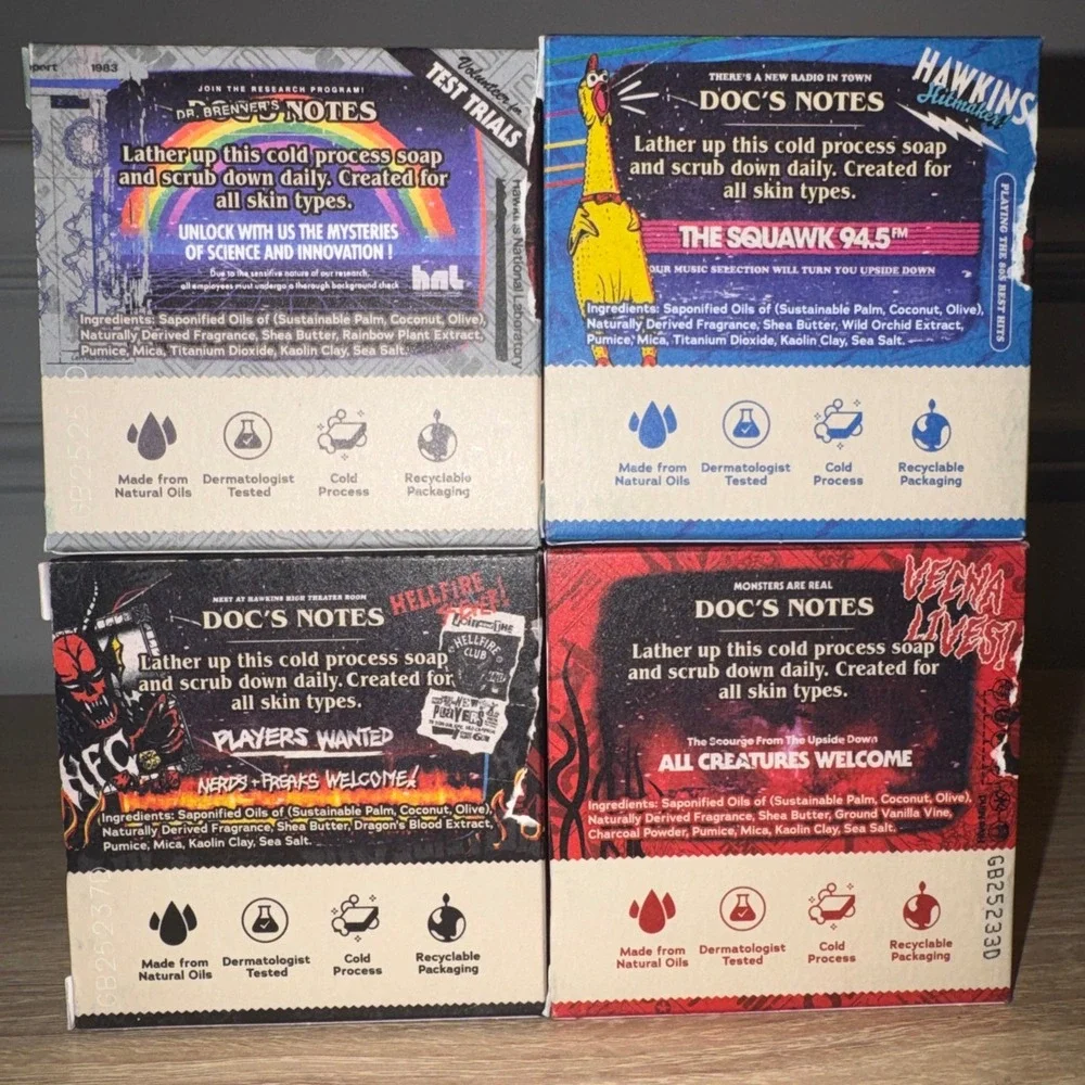 Dr. Squatch‎ X STRANGER THINGS Limited Edition Bar Soap FULL SET OF 4 - Season 5